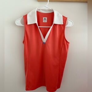 TAIL White Label Golf Athletic Coral Polo Shirt S